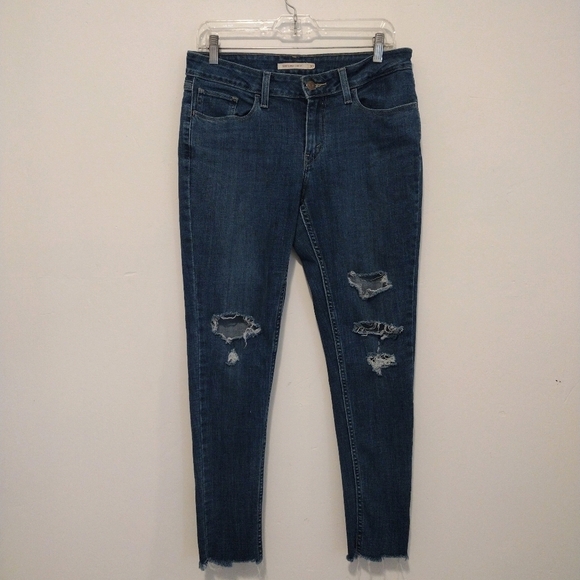 Levi's - 30x28 535™ Super Skinny Distressed Jeans - Picture 3 of 15